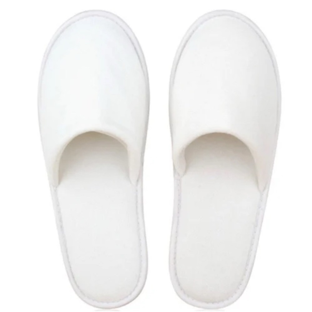 SLIPPERS White Unisex Closed Toe Slip On Christmas Stocking Stuffer Hanukkah